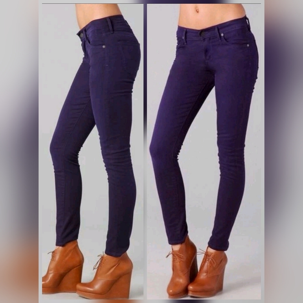 ❤️ CITIZENS OF HUMANITY THOMPSON CROP SKINNY POISON PURPLE JEANS, 12 (31)